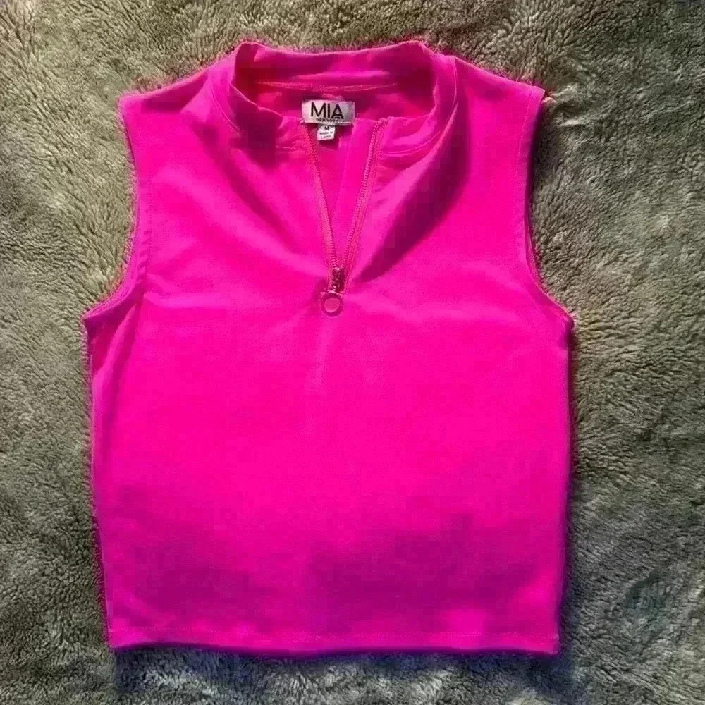 MIA NY Hot Pink Sleeveless Shirt - Size Medium